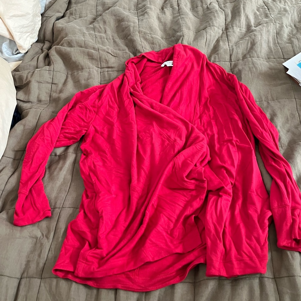 Athleta Bold Red Cardigan